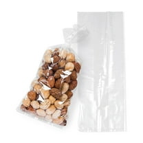 Clear Gusseted Poly Bags, 4 x 2 x 10 Inch. Pack of 1000 Gusseted Plastic Bags 1 Mil Thick for Favors with Open Top. Clear Plastic Bags for Packaging Cookies, Popcorn, Candies, Homemade Bread
