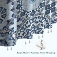 thumbnail image 6 of Blue Ethnic Geometric Pattern Shower Curtain 84"x72" ,Bathroom Decorative Shower Curtains Set with 12 Hooks,Modern Waterproof Washable Shower Curtain, 6 of 6