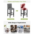 thumbnail image 3 of Red Marble Bar Stool Covers Set of 2, Modern Ombre Abstract Ink Painting Art Stretch Washable Bar Chair Covers with Backs, Removable Pub Counter Height Chair Cover for Kitchen Dining Room Cafe, 3 of 7