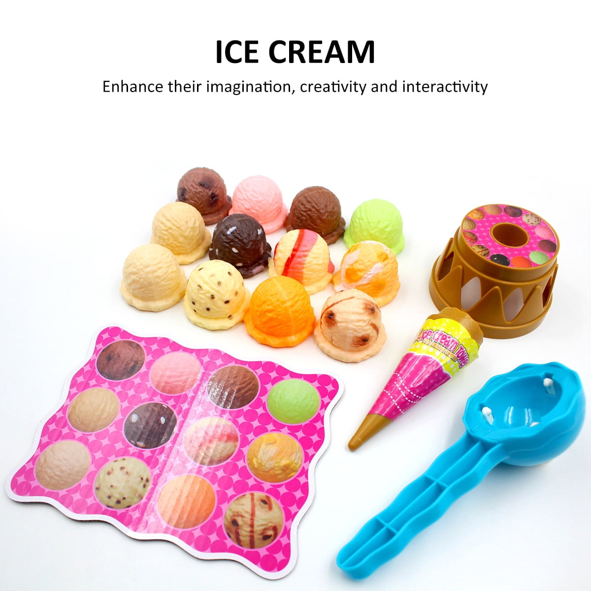 1 Set of Simulation Ice Cream Machine Plaything Kids Ice Cream Making Toy, Size: 19x11x11CM