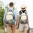 thumbnail image 6 of Lsque Floral Mountain Landscape Pattern Canvas Daypack, Durable Backpack, High-quality Versatile Backpack,Vintage Compact Backpack-Medium, 6 of 6
