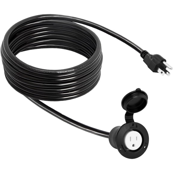10FT Waterproof 15AMP 125V Outdoor Power Outlet Male to Female Extension Cord, SJTV 14AWG, Nema 5-15R 15A Outlet Extension Cord$$Tools & Hardware Other