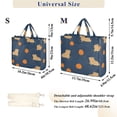thumbnail image 2 of FORMRS Womens Corduroy Tote Bag Crossbody Shoulder Handbag with Pocket, Blue Capybaras, 2 of 7