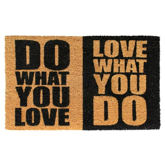 RugSmith Natural Machine Tufted Do what you love, 18" x 30",Natural