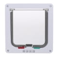 thumbnail image 1 of Cat Door Pet Entry Ferromagnetic Pet Flap Door 4 Ways Locking Automatically Close for Kitty Small Dogs, 1 of 7