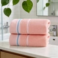 thumbnail image 6 of Hands Towels Large Cotton Towels Highly Absorbent And Softs Towels for Bathroom Hands Towels Face Towels Bath, Orange-Pink, 6 of 9
