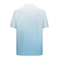 thumbnail image 5 of Stamzod Mens Shirts Fashion Gradient Printing Short Sleeve Button Down Shirt Men Loungewear Casual Loose Summer Plus Size Work Shirts for Men Sky Blue B L, 5 of 6