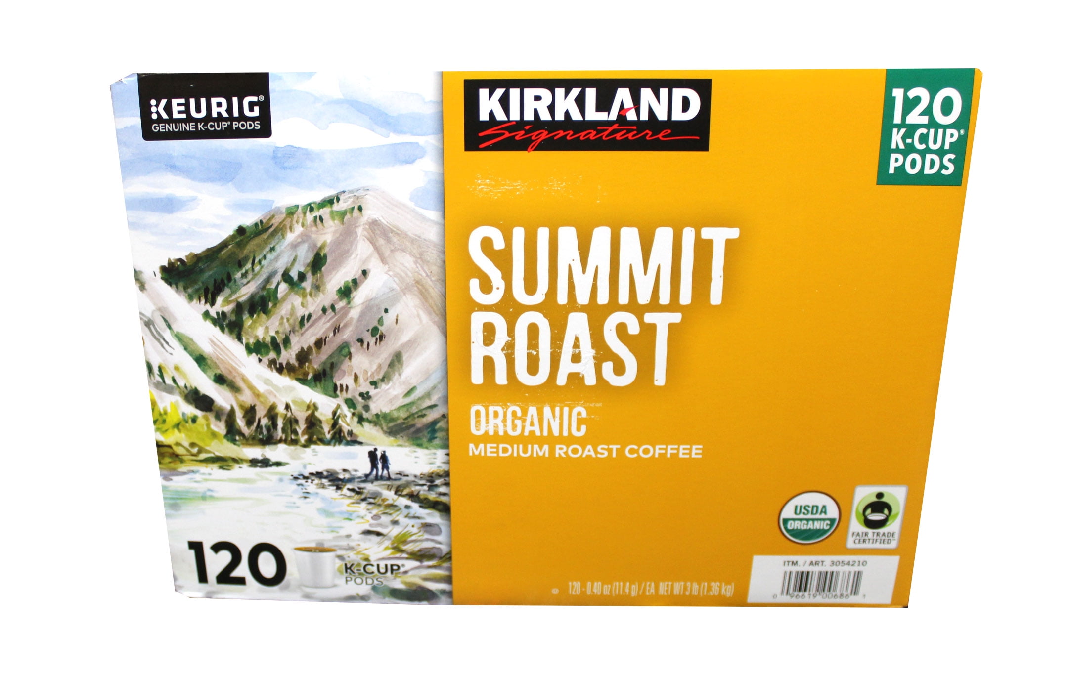 Kirkland Signature Coffee Organic Summit Medium Roast KCup Pod 120