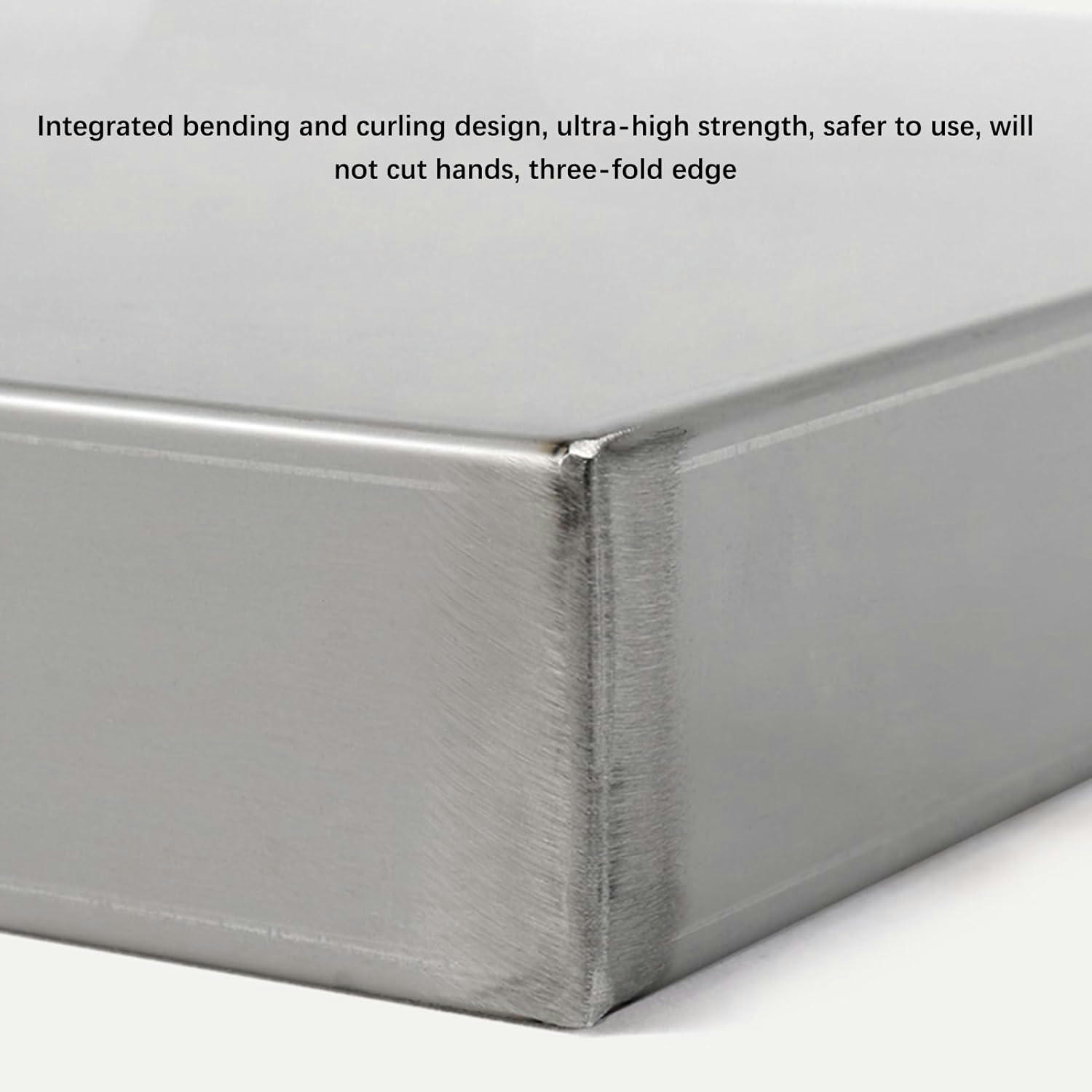 GXCZ Stainless Steel Leakproof Tray, Rectangular Oil Change Drain Pan, Kitchen Factory Warehouse Garage Drain Tray, Spill Containment Platform, Pallets (Size : 27.56x27.56x1.97in/70x70x5CM)