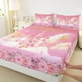 thumbnail image 3 of Castle Fairy Girls Kawaii Princess Castle Queen Sheet Sets,Flying Gold Fairy Bed Set, 3 of 7