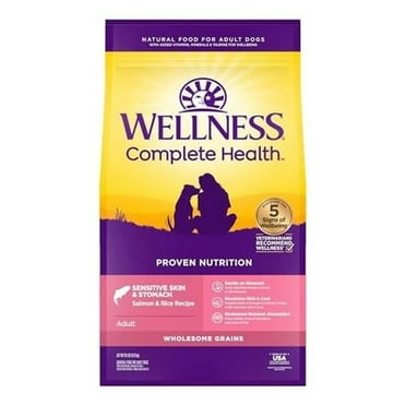 The Wellness Pet 109516 24 lbs Complete Health Sensitive Skin & Stomach Natural Adult Dry Dog Food with Salmon & Rice Recipe