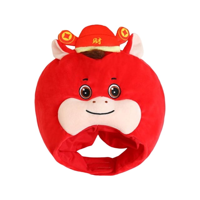 Bonito cojín de almohada con forma de sombrero de caballo para año Nuevo chino, versátil para presentaciones en escenario.