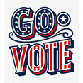 thumbnail image 2 of Go Vote! Adult White Crew Neck Short Sleeve Tee-XXL, 2 of 4