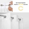 thumbnail image 5 of Fall Wheat No Hook Shower Curtain Waterproof, Bathroom Curtains with Snap in Liners and See Through Top Window, Autum Botanical Farmhouse Yellow Orange Hotel Style Bathtub Curtains Shower 36"Wx72"L, 5 of 8
