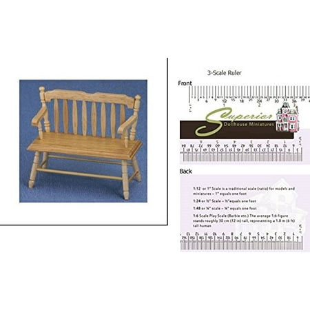 Dollhouse Miniature Oak Deacon S Bench Walmart Canada