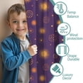 thumbnail image 3 of Blackout Kids Curtains,Purple Sun Star Circle Pattern Childrens Insulated Curtains Set Of 2,Bedroom Essentials,Toddler Room Decor 52"x84", 3 of 5