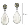 thumbnail image 4 of Vintage Elegance White Mother of Pearl Teardrops Sterling Silver Post Earrings, 4 of 5