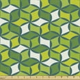 thumbnail image 1 of Abstract Fabric by the Yard, Modern Pattern of Geometric Shapes, Decorative Upholstery Fabric for Sofas and Home Accents, Fern Green Lime Green by Ambesonne, 1 of 5