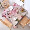thumbnail image 2 of Pioneer Flower Floral Print Pattern Square Tablecloth,Waterproof Square Table Cover,Wipeable Spillproof Washable Table Cover for Home Kitchen Party Decor 52"x52"(132x132cm), 2 of 6