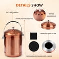 thumbnail image 5 of ENLOY Compost Bin, Stainless Steel 1.3 Gallon Indoor Compost Bucket for Kitchen Countertop with Carrying Handle, Easy to Clean(Matte Copper), 5 of 8