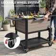 thumbnail image 6 of 100 Quart Rolling Cooler Cart with Bottle Opener Drainage, Portable Patio Cooler Rolling on Wheels, Outdoor Rolling Beverage Cart Drink Cooler for Patio Pool Deck Party BBQ Cookouts, 6 of 8