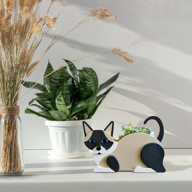 Cute Shape Planter Pot, Small Flower Pot, Ceramic Material, Modern Home Decor, for Indoor Plants, Self-watering Design, Succulent Planter, Workspace Desk, Kitchen Garden, Durable & Stylish, Ihhxbz