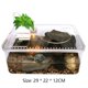 thumbnail image 2 of Tanque de cría de tortugas agua y tierra con plataforma de secado al sol escritorio pequeño, 2 of 7