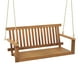thumbnail image 3 of Costway Columpio De Madera De Acacia, Silla Colgante Para Patio Para 2 Personas Con Asiento Y Respaldo De Listones, Con Ganchos Y Cuerdas Para Jardín, Patio, Capacidad De Peso De 360 Kg, Natural, 3 of 4