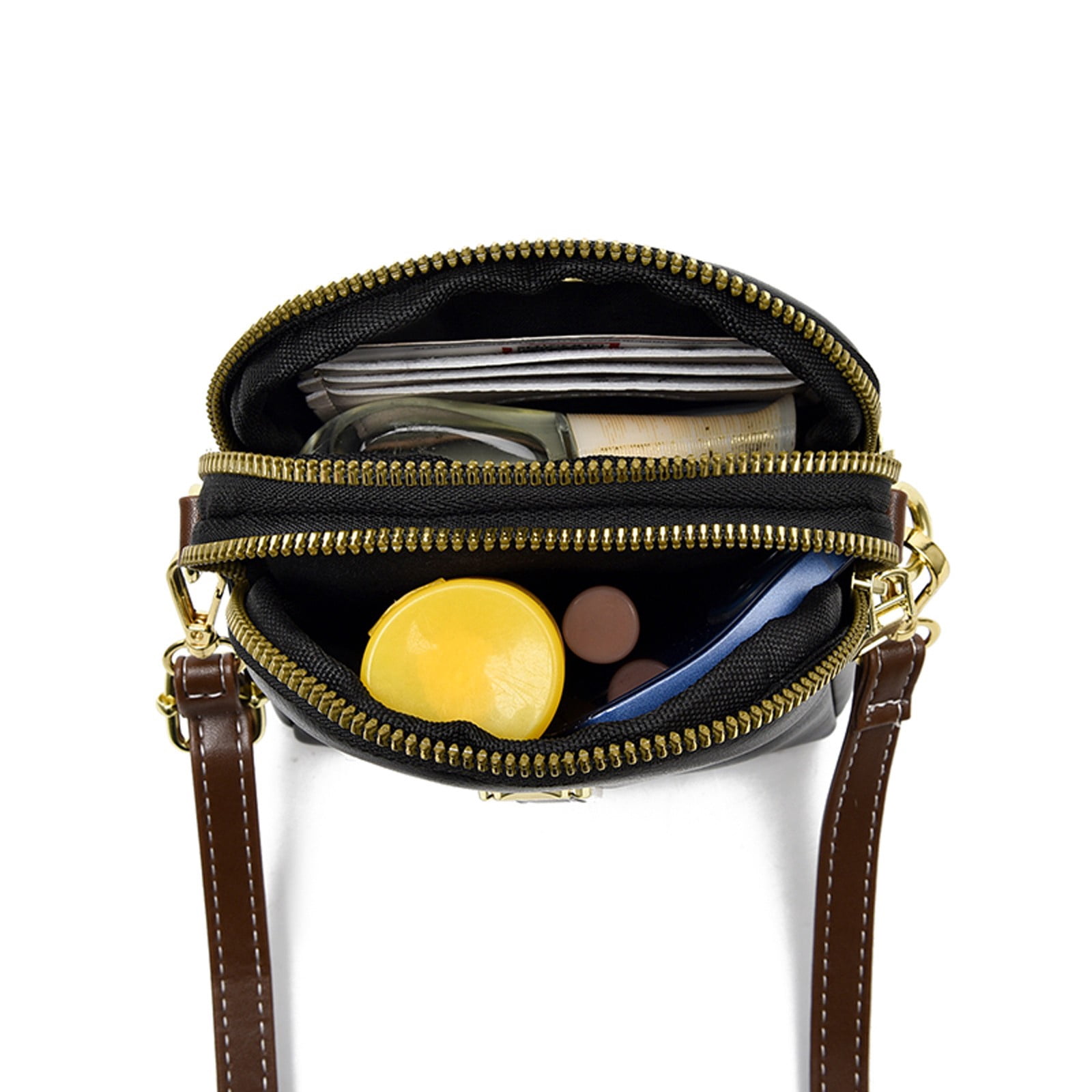 Mepaouo Crossbody Bag for Women Leather Square Purse Small