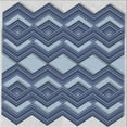 thumbnail image 1 of Ahgly Company Machine Washable Indoor Square Transitional Blue Jay Blue Area Rugs, 7' Square, 1 of 7