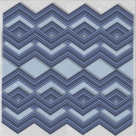 Ahgly Company Machine Washable Indoor Square Transitional Blue Jay Blue Area Rugs, 7' Square