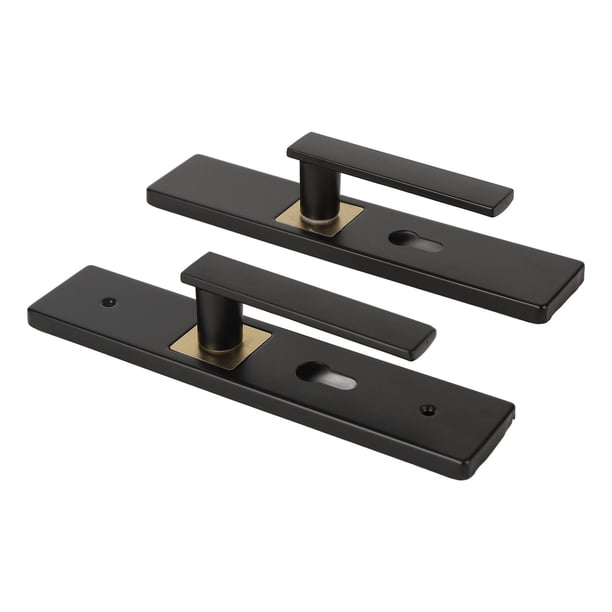Juego de Cerradura Silenciosa para Dormitorio Manija de Puerta Negra de aleación de Aluminio para Baño de Habitación Interior del Hogar ANGGREK Otros
