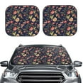 thumbnail image 2 of Daiia Flower 2PCS Car Windshield Sun Shade, Foldable Sun Shield for Car Front Window, Auto Sun Blocker Visor Protector Universal for Truck SUV Pickup-Small, 2 of 7