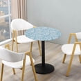 thumbnail image 4 of ziyahi Round PVC Tablecloth Waterproof Table Cover Home Decor Blue Leave, 4 of 9