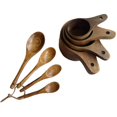 thumbnail image 3 of Juego de tazas y cucharas medidoras de madera, accesorios de cocina multifuncionales, regalo para chefs, utensilios de repostería ligeros y precisos., 3 of 8