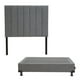 thumbnail image 1 of Box Base Cama Matrimonial + Cabecera Argos Gris Dicasa Argos Plomo, 1 of 7