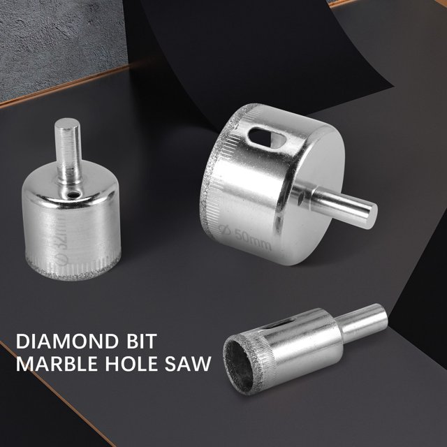 10Pcs Diamond 3-50mm Drill Bit Saw Set Tile Ceramic Marble Glass Cutter