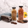 thumbnail image 6 of 12 Ounce Square Glass Drinking Bottles Set of 12 with Lids and Accessories, 6 of 7