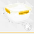 thumbnail image 2 of Superio Lock and Fresh Airtight Food Storage Containers with Lids for Kitchen Pantry Organization , BPA Free, Lunch, and Meal Prep Plastic Containers, 80 oz. Square Sealed Container, Yellow, 6 pack, 2 of 7