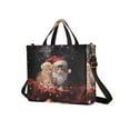 thumbnail image 2 of Christmas Cats Starry Sky Corduroy Tote Bag Handbag Large Messenger Bag Shoulder Crossbody Zipper Bag Purse, 2 of 8