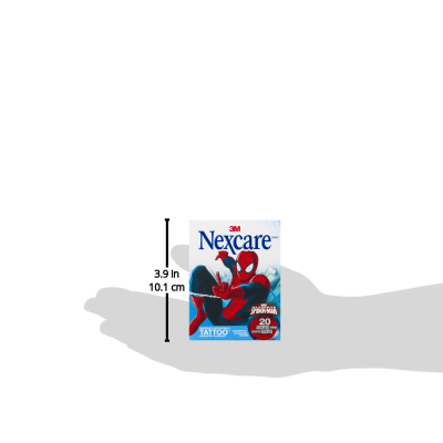 Nexcare Tattoo Waterproof Bandages, Spider-Man Assorted Sizes 20 ea