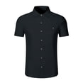 thumbnail image 4 of AzureSilk Men's Shirts Short Sleeve Casual Shirts Button Down Shirt for Men Beach Summer Wedding Shirt, Size S-3XL, 4 of 5