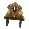 thumbnail image 3 of Estatua de conejo de pareja de jardín, escultura de resina, colección de regalo, obra de , figura decorativa de animal, decoración de jardín para, 3 of 8