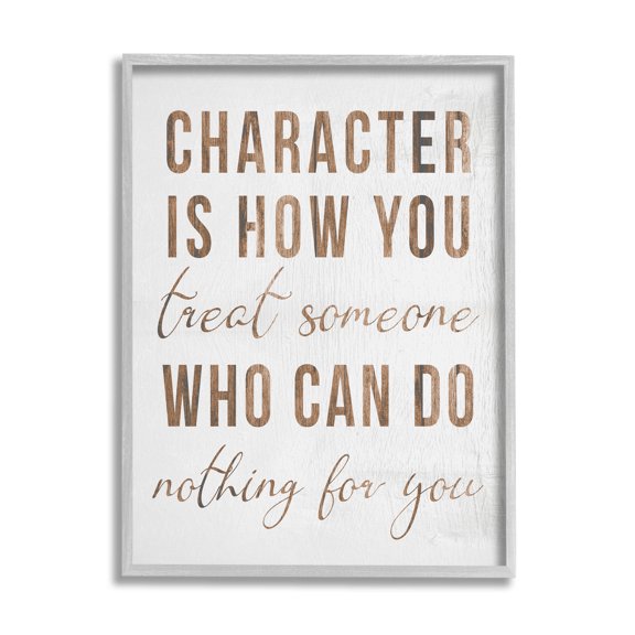 How You Treat Someone Inspirational Inspirational Graphic Art Gray Framed Art Print Wall Art