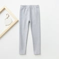 thumbnail image 2 of Annhoo Winter Leggings for Girls Casual Solid Elastic High Waisted Tights Kids Comfy Warm Cotton Bottoms, 2 of 6