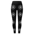 thumbnail image 4 of WILLBEST Leggings de Cintura Alta con Estampado de Copos de Nieve Navideños para Mujer, para Yoga, Entrenamiento, Deportes, Cómodos, Elásticos Y Suaves, Pantalones Deportivos Chica, 4 of 4