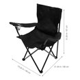 thumbnail image 2 of OULII Outdoor Activities Portable Beach Chairs Lightweight Black 1Set, 2 of 8