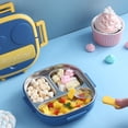 thumbnail image 2 of Portable Stainless Steel Lunch Box Dinner Plate Lunch Box With Portable Two Spaces Lunch Box, 2 of 8