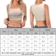 thumbnail image 2 of Camiseta Con Purpurina Mujeres Casual Crop Top Sin mangas Rhinestone Borla Ropa diaria (Beige S) Cgtredaw para Mujer Beige T L, 2 of 6
