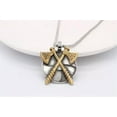 thumbnail image 4 of K-KED Men's Personalized Vintage Viking Axe Stainless Steel Pendant Necklace Chains-Gold, 4 of 9